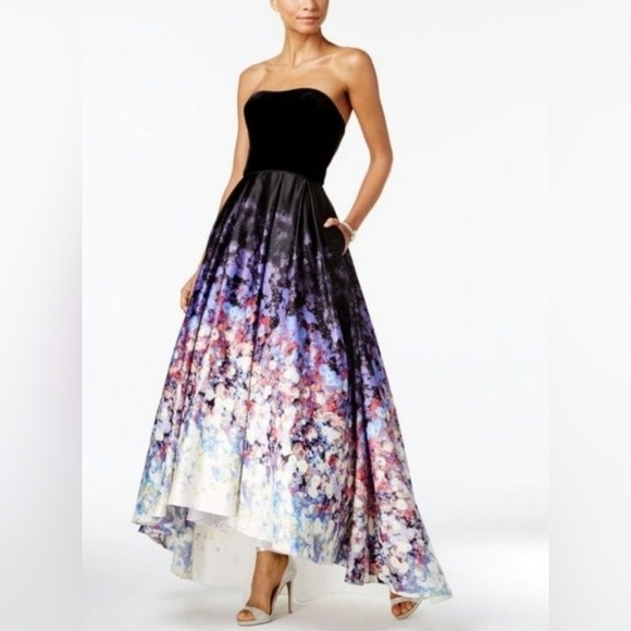 Betsy and Adam Hi Lo Ombré Dress Prom/Party/Cocktail Size 4, NWT - Picture 1 of 13